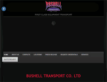 Tablet Screenshot of bushelltransport.com